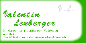 valentin lemberger business card